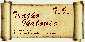 Trajko Ikalović vizit kartica